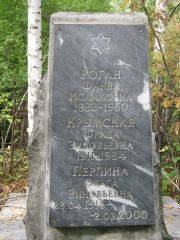 Роган Фанни Исааковна, Екатеринбург, Северное кладбище