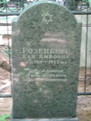 Розенберг Хая Кивовна, Москва, Малаховское кладбище