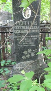 Ароцкер Анна Исаевна, Москва, Малаховское кладбище