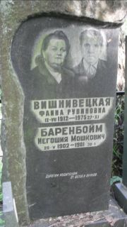 Вишнивецкая Фаина Рувиновна, Москва, Малаховское кладбище