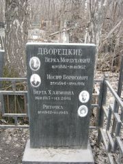 Дворецкий Берка Мордухович, Москва, Востряковское кладбище