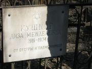 Кушнир Лиза Менделевна, Москва, Востряковское кладбище