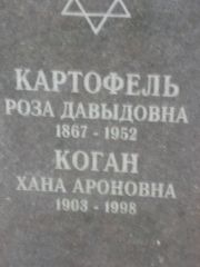 Коган Хана Ароновна, Москва, Востряковское кладбище