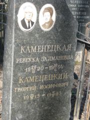 Каменецкая Ревекка Залмановна, Москва, Востряковское кладбище