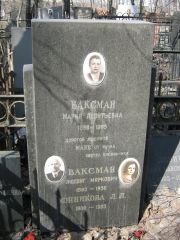 Ваксман Мария Леонтьевна, Москва, Востряковское кладбище