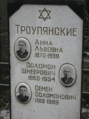 Троупянский Соломон Шнеерович, Москва, Востряковское кладбище