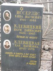 Клевицкий Наум Данилович, Москва, Востряковское кладбище