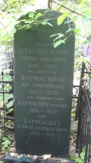 Ставинский Герш Ицкович, Москва, Востряковское кладбище