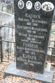 Каплун Нихама Шлемовна, Москва, Востряковское кладбище