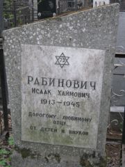 Рабинович Исаак Хаймович, Москва, Востряковское кладбище