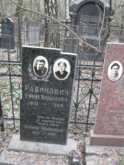 Рабинович Ефим Яковлевич, Москва, Востряковское кладбище
