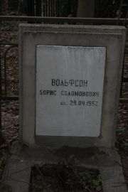 Вольфсон Борис Соломонович, Москва, Востряковское кладбище