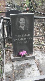 Вайзман Бася Лейбовна, Москва, Востряковское кладбище