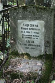Хацревина Миндля Израилевна, Москва, Востряковское кладбище
