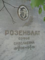 Розенблат Софья Савельевна, Пермь, Южное кладбище