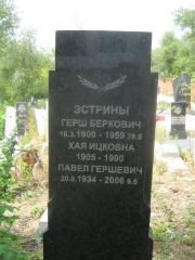 Эстрин Герш Беркович, Самара, Центральное еврейское кладбище
