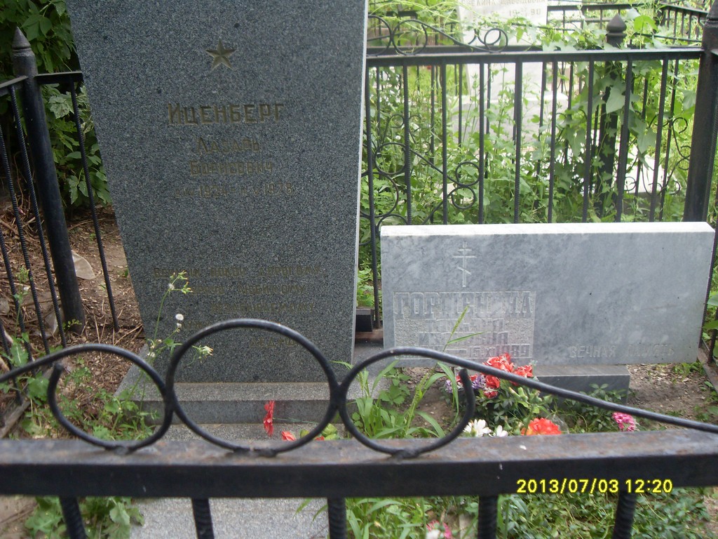 Иценберг Лазарь Борисович, Саратов, Еврейское кладбище