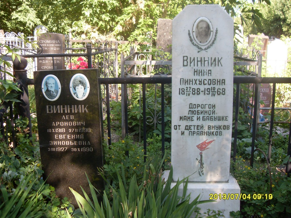 Винник Лев Аронович, Саратов, Еврейское кладбище