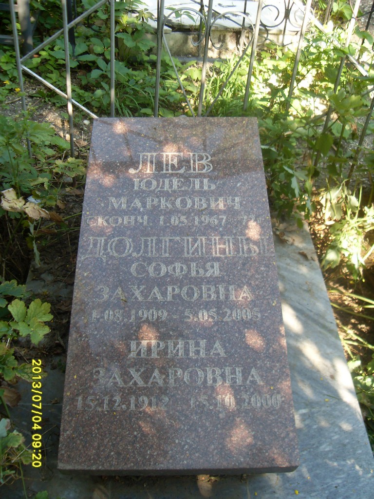 Долгина Софья Захаровна, Саратов, Еврейское кладбище