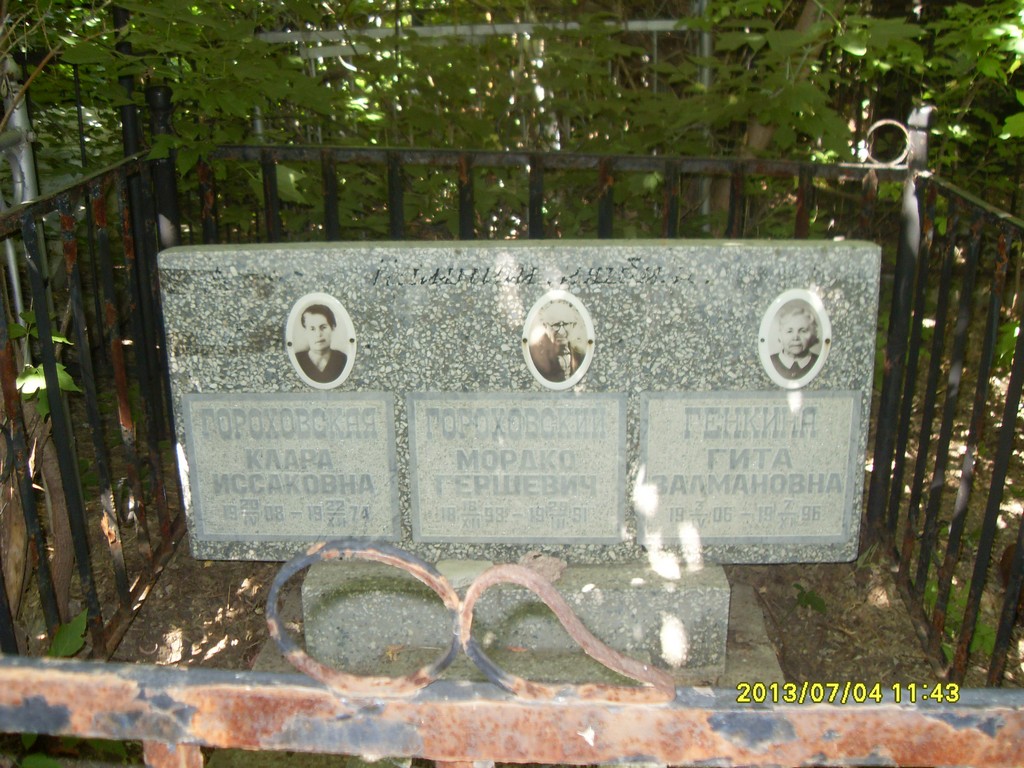Гороховская Клара Иссаковна, Саратов, Еврейское кладбище