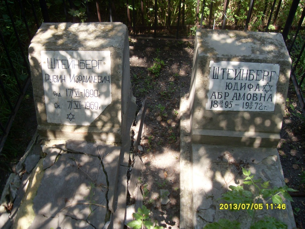 Штейнберг Юдифа Абрамовна, Саратов, Еврейское кладбище