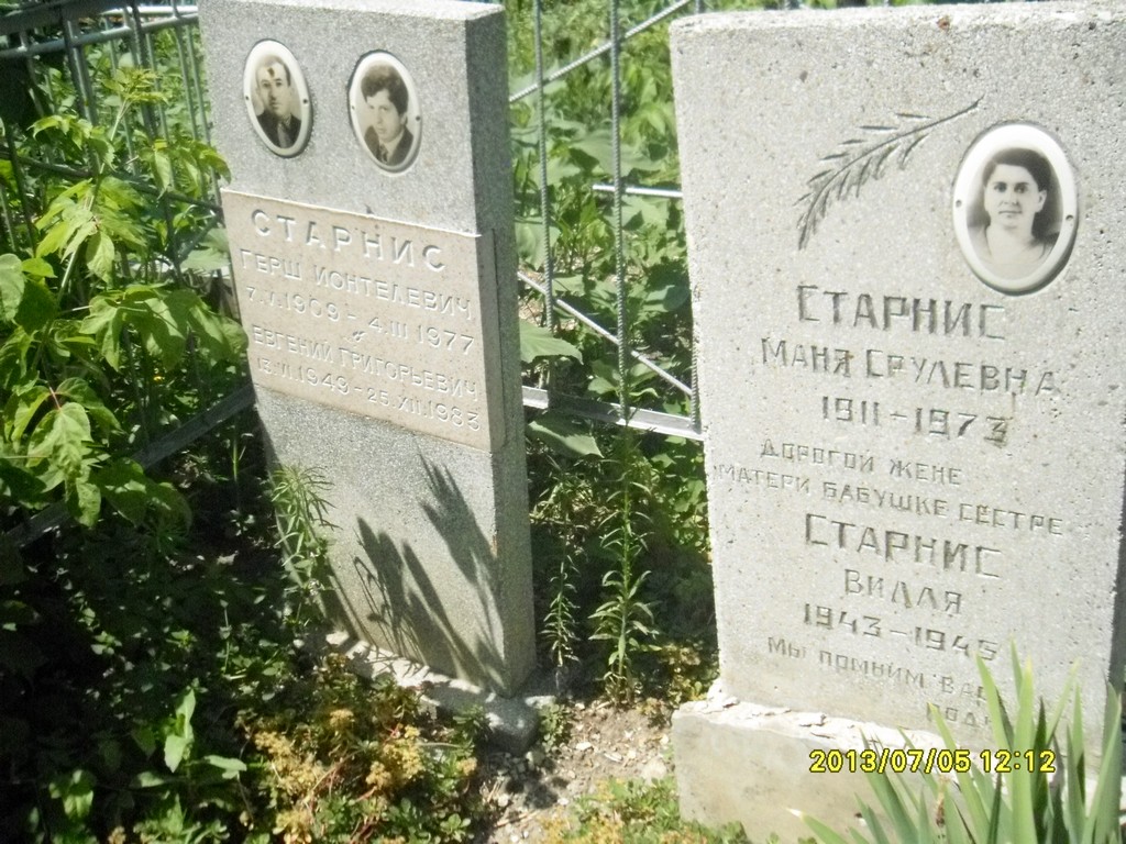 Старнис Герш Ионтелевич, Саратов, Еврейское кладбище