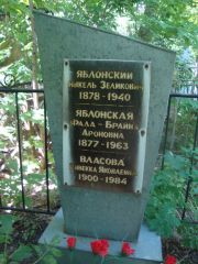 Яблонская Фала-Брайна Ароновна, Саратов, Еврейское кладбище