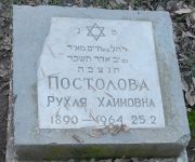 Постолова Рухля Хаимовна, Ташкент, Европейско-еврейское кладбище