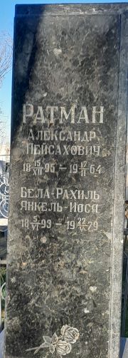 Ратман Александр Пейсахович, Ташкент, Европейско-еврейское кладбище