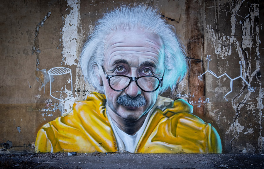 Альберт Эйнштейн, граффити