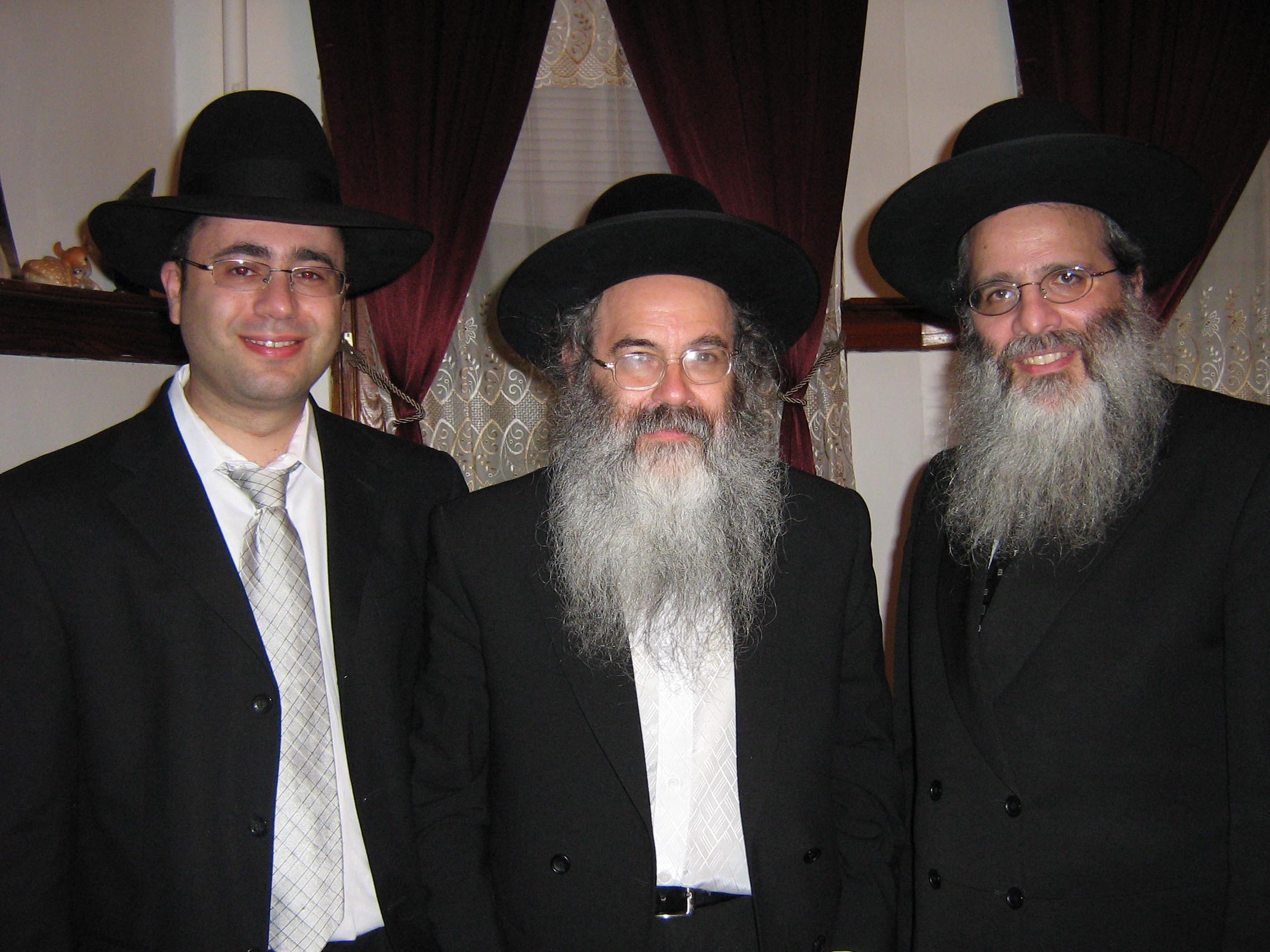 Mr Menachem Zarkhin, Rabbi Sholom Kamenetzky and Rabbi Ben Tzion Zilber