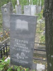 Некрич Мария Наумовна, Екатеринбург, Северное кладбище
