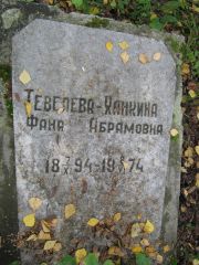 Тевелева-Ханкина Фаня Абрамовна, Екатеринбург, Северное кладбище