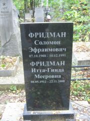 Фридман Соломон Эфраимович, Екатеринбург, Северное кладбище