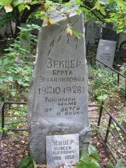 Зекцер Берта Эмануиловна, Екатеринбург, Северное кладбище