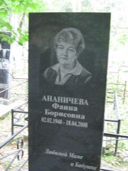 Ананичева Фаина Борисовна, Екатеринбург, Северное кладбище
