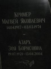 Кример Матвей Яковлевич, Казань, Арское кладбище