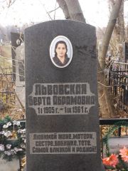Львовская Берта Абрамовна, Киев, Байковое кладбище