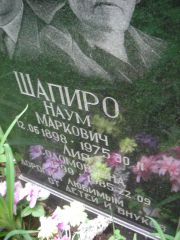 Шапиро Наум Маркович, Нижний Новгород, Кладбище Красная Этна