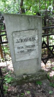 Злотник Лиза Зусеевна, Москва, Малаховское кладбище