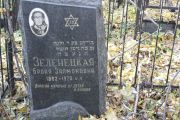 Зеленецкая Броня Залмоновна, Москва, Малаховское кладбище