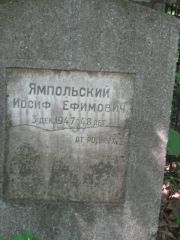 Ямпольский Иосиф Ефимович, Москва, Малаховское кладбище