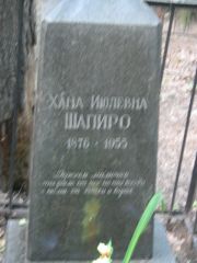 Шапиро Хана Июлевна, Москва, Малаховское кладбище