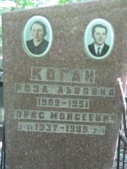 Коган Роза Львовна, Москва, Малаховское кладбище