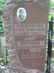 Златкина Циля Иосифовна, Москва, Малаховское кладбище