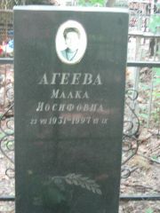 Агеева Малка Иосифовна, Москва, Малаховское кладбище