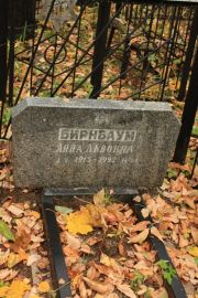 Бирнбаум Анна Львовна, Москва, Малаховское кладбище