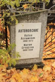 Антоновский Натан Абрамович, Москва, Малаховское кладбище