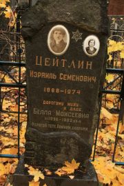 Цейтлин Израиль Семенович, Москва, Малаховское кладбище