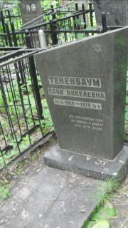 Тененбаум Соня Янкелевна, Москва, Малаховское кладбище